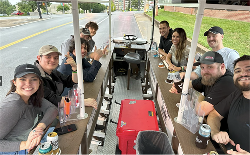 PKT believes in having fun! Sometimes that means taking a trolley bike around town to reward ourselves for a job well done.