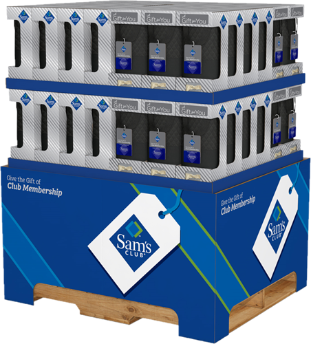 Membership Gift Card Pallet displays for Sam's Club (Sam's Club) Membership Gift Card Pallet displays for Sam's Club (Sam's Club)