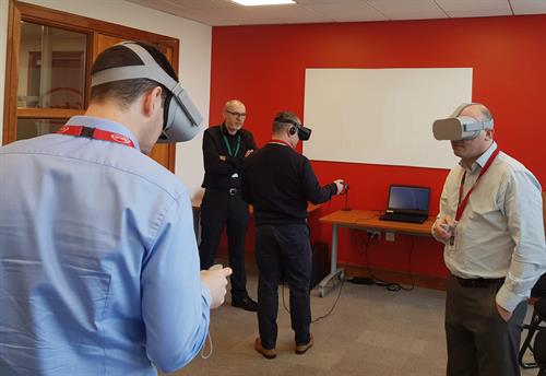 The executive team spends a 1/2 day learning and experiencing AR and VR technology The executive team spends a 1/2 day learning and experiencing AR and VR technology