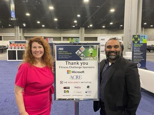 President and CEO, Andrea E. Davis, and Advisory Board Member, Sonny Patel- ASIS Conference 