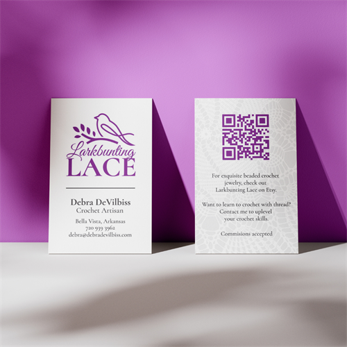 Larkbunting Lace Business Cards Designed by Capik Creative