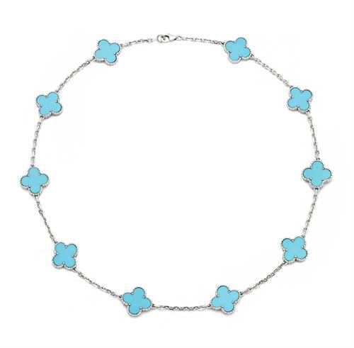 Van Cleef and Arpels Turquoise Alhambra Necklace Van Cleef and Arpels Turquoise Alhambra Necklace