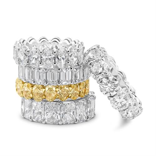 Eternity Bands in various shapes and sizes. 