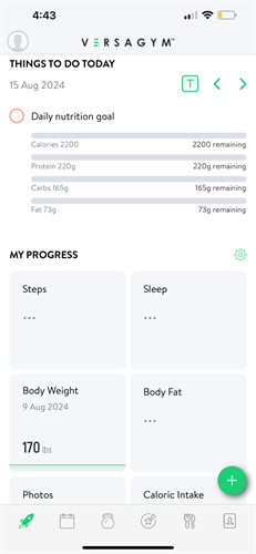 Also through our app you can track your workouts/ how many calories you burned in a day/ track your steps/ body weight and %