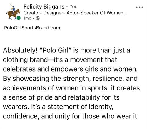 Polo Girl Sports Brand 