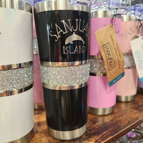 Fun Rhinestone Encrusted Travel Mugs