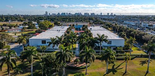 Aerial View of North and South Academic Buildings