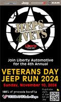 2024 Jeeps4Vets Veterans Day Jeep Run benefiting Veterans Path to Hope