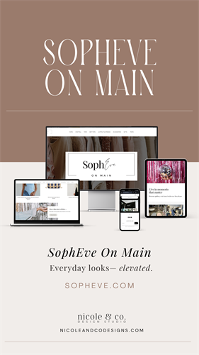 SophEve on Main Website Refresh Design
