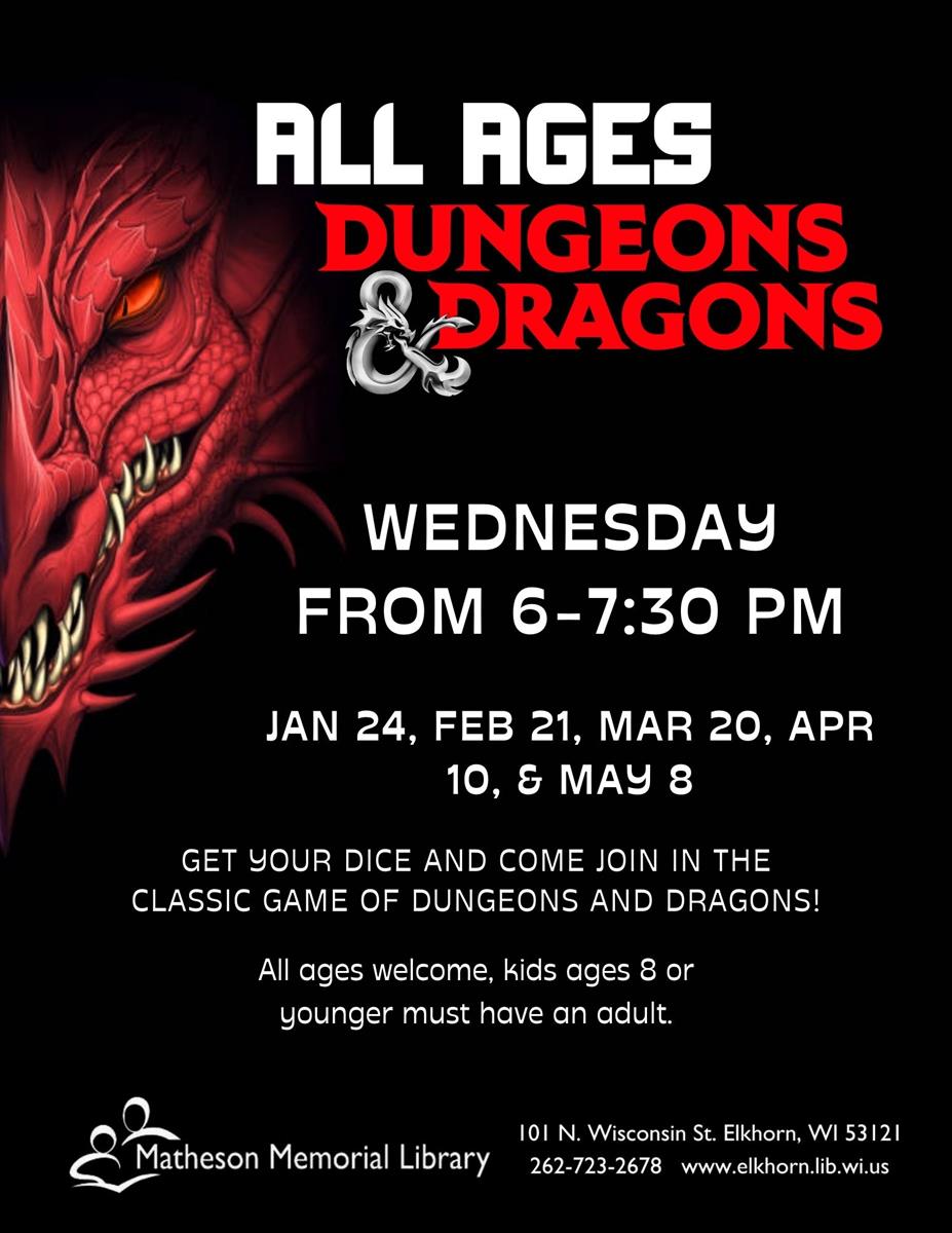 Dungeons & Dragons (all ages) Jan 24, 2024