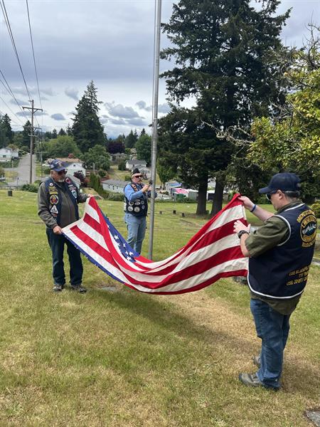 Retiring the Colors at Ivy Green Cemetery