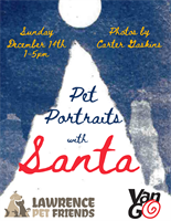 Pet Portraits with Santa at Van Go