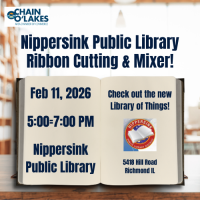 Nippersink Public Library Ribbon Cutting & Mixer