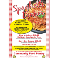 Spaghetti Dinner with Richmond-Spring Grove Area Rotary Club!