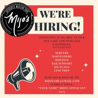Multiple Positions Available at Mijo's Authentic Mexican Food!