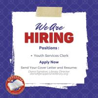 We're Hiring a Youth Services Clerk!