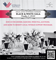 2025 Annual United for Veterans Black and White Fundraising Gala benefiting Veterans Path to Hope