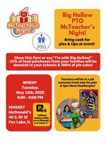 McTeacher Night for Big Hollow School