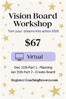 Live Virtual Class for Vision Board Creation
