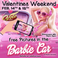 Strike a Pose in the Barbie Car This Valentine’s Day Weekend!