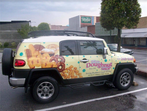 Vehicle Wrap for Wilson Doughnut Shop