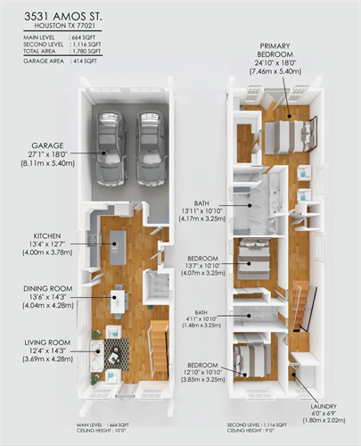 3D Floorplan with Dimensions