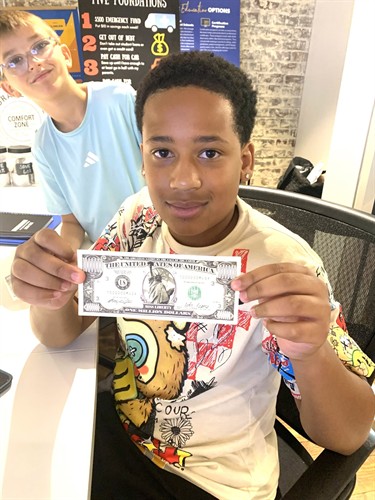 Student David learned that he can make a million dollars if he starts investing, saving & follows Ramsey's 5 Foundations!