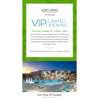 VIP Grand Opening- The Homecoming Resort