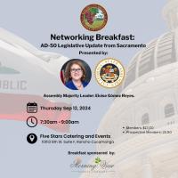 BCN Breakfast with Majority Leader Eloise Gomez Reyes