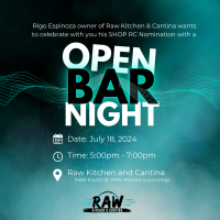 RAW Kitchen & Cantina Open Bar Night