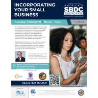 SBDC Workshop - Incorporating Your Small Business