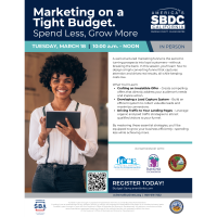 SBDC Workshop - Marketing on a Tight Budget