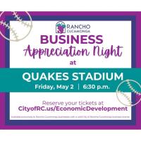 Business Appreciation Night at the Quakes Stadium!