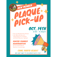 New Member Plaque Pick-up Day