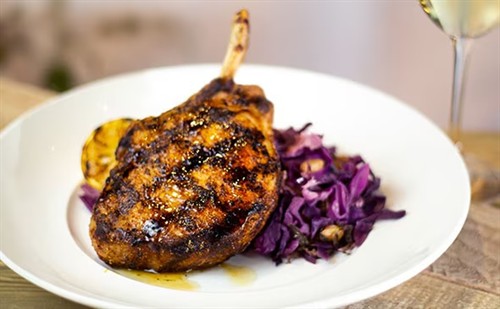 Wood-Grilled Dry-Rubbed Pork Chop