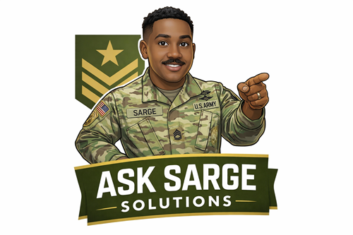 Ask Sarge Cartoon Logo