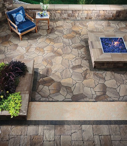 Patio with Built-In Fire Pit