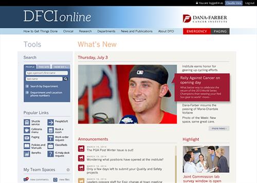 Dana-Farber tasked Traktek with the redesign and development of their Intranet, which is widely used internally to provide news about the company, details on benefits, important documentation and more. 