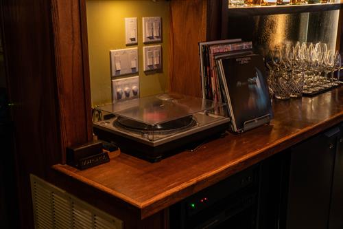 Vinyl records spinning daily | The Bluebird Bar | West Newton