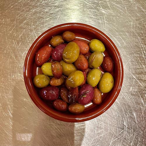 Olives in Citrus, Herbs, & Garlic | The Bluebird Bar | West Newton