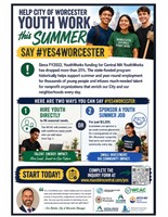 Worcester Leaders Call for Expanded Support for Youth Summer Jobs: #YES4Worcester Campaign Seeks to Engage Regional Businesses
