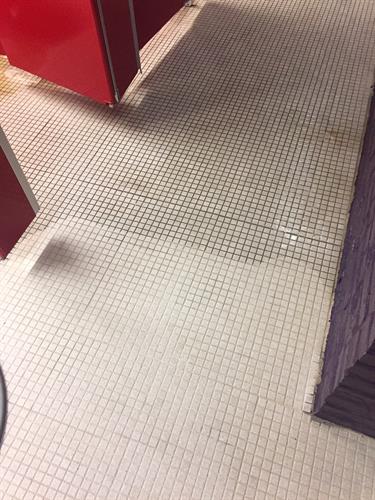 ceramic tile floor scrubbing