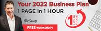 Your 2022 Business Plan DONE In One Hour, On One Page