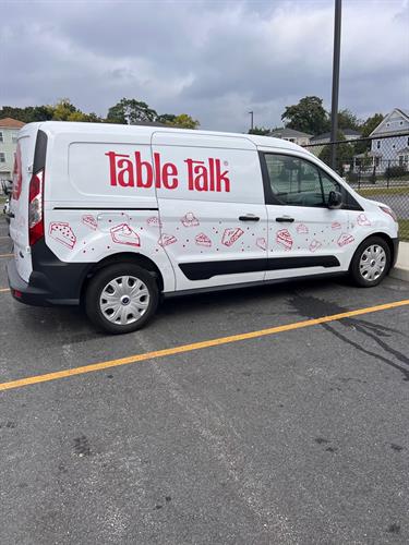 Our newly wrapped Pie Store Van