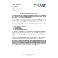 City of Tulare Earns Distinguished Budget Presentation Award