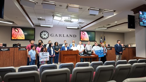 Volunteer Garland at City Council