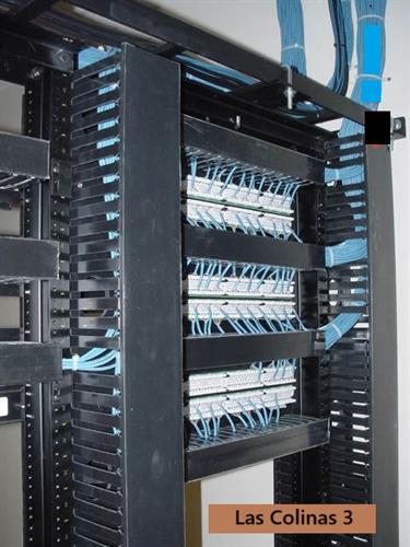 A cable and Rack installation we did in Las Colinas - Back view