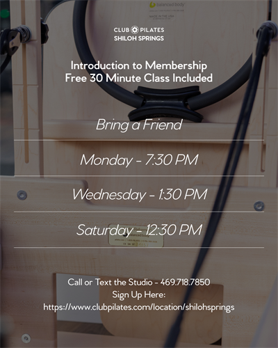 Sign up for an Intro to Club Pilates