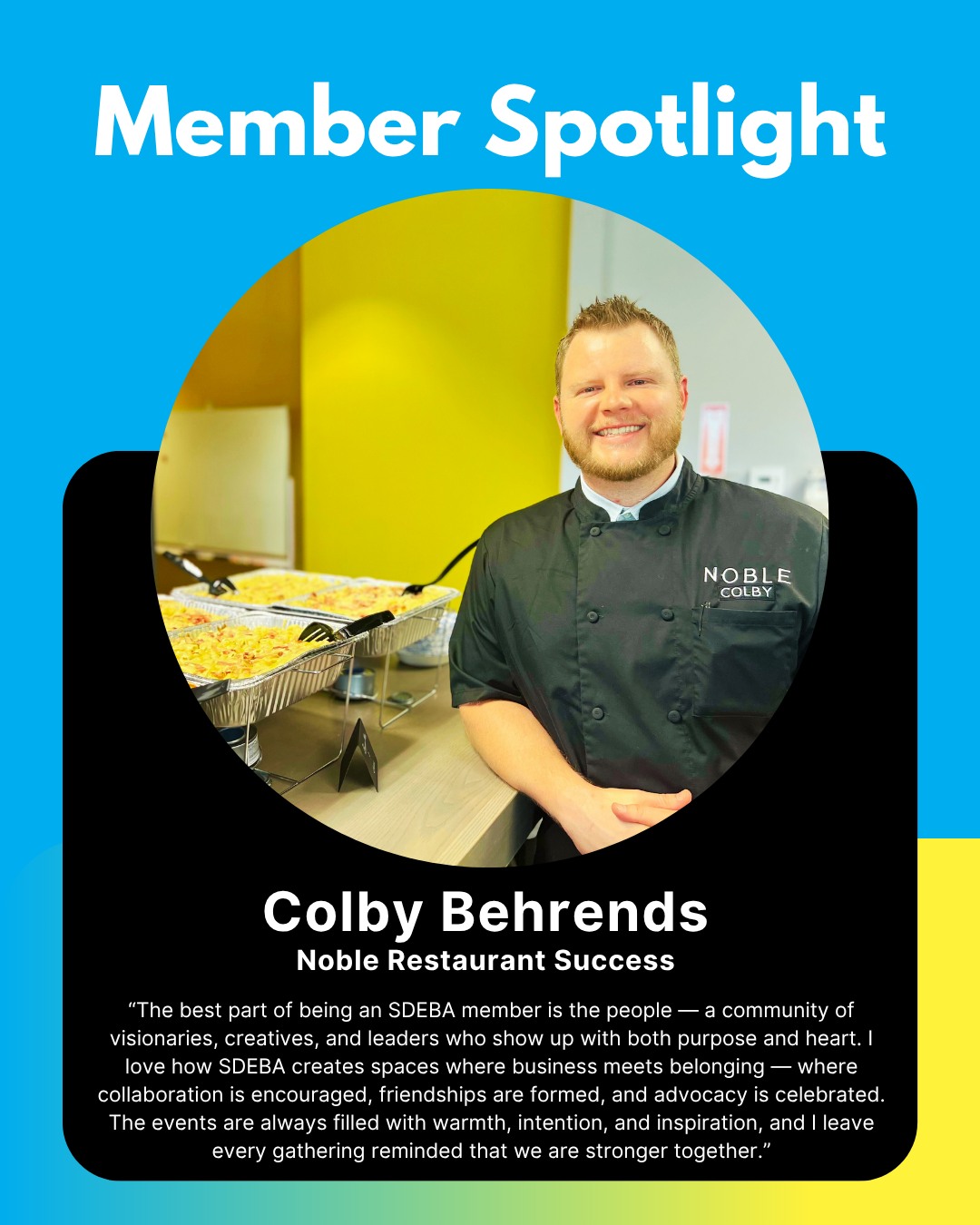Image for Member Spotlight: Colby Behrends, Noble Restaurant Success