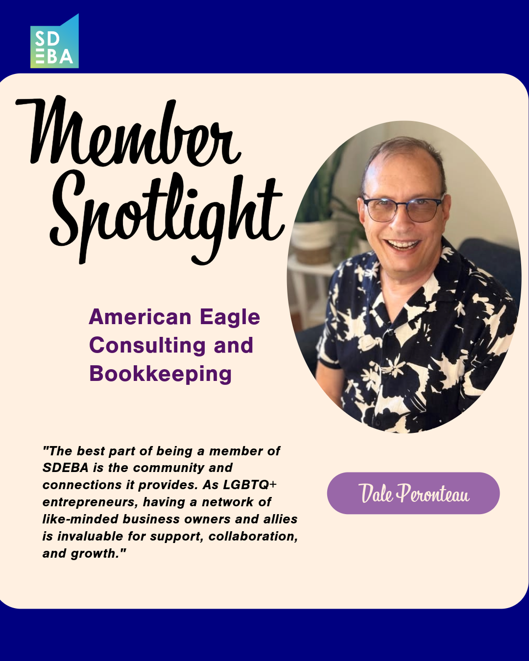 Image for Member Spotlight: Dale Peronteau of American Eagle Consulting & Bookkeeping